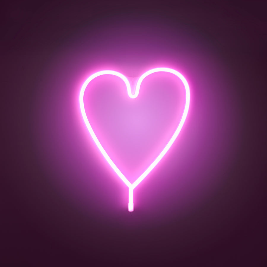 Applique murale Neon-Herz rose
