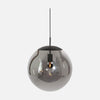 Suspension globe verre fumé Ø40 cm, hauteur réglable, salle à manger | Bollique