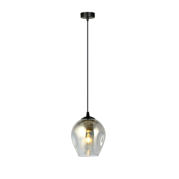Suspension Istar 1 lumière noire, verre graphite