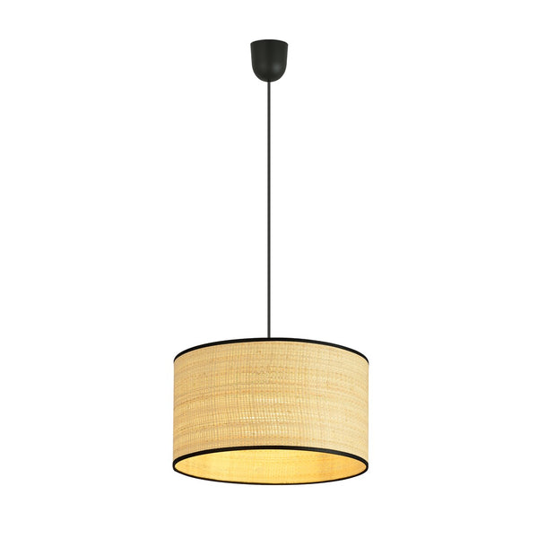 Suspension Aston 1 lumière, rotin