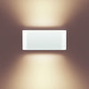 Applique murale LED Two Flags en verre, blanc, hauteur 11 cm