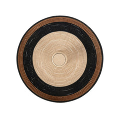 Applique murale Grass L, marron et beige, Ø 80 cm