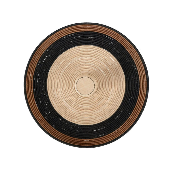 Applique murale Grass L, marron et beige, Ø 80 cm