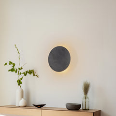 Applique murale Lunia New en métal, noir, 2 lumières, Ø 20 cm
