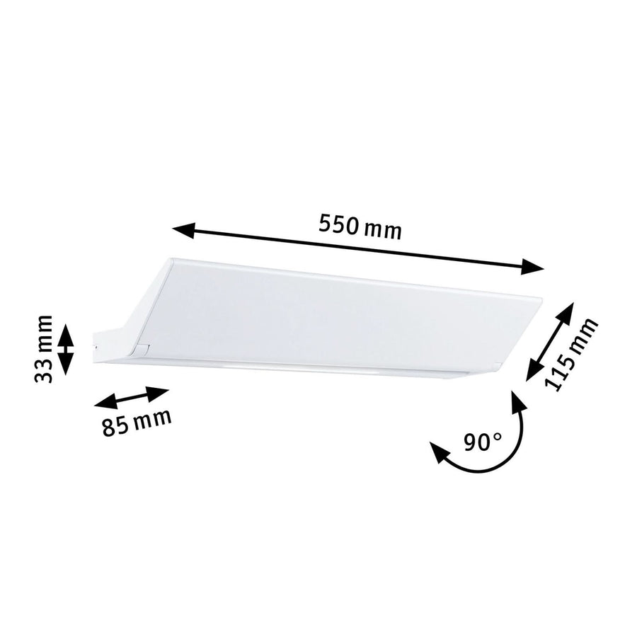 Applique murale LED Ranva Lèche-mur 3-Step-dim en aluminium, blanc, hauteur 3,3 cm