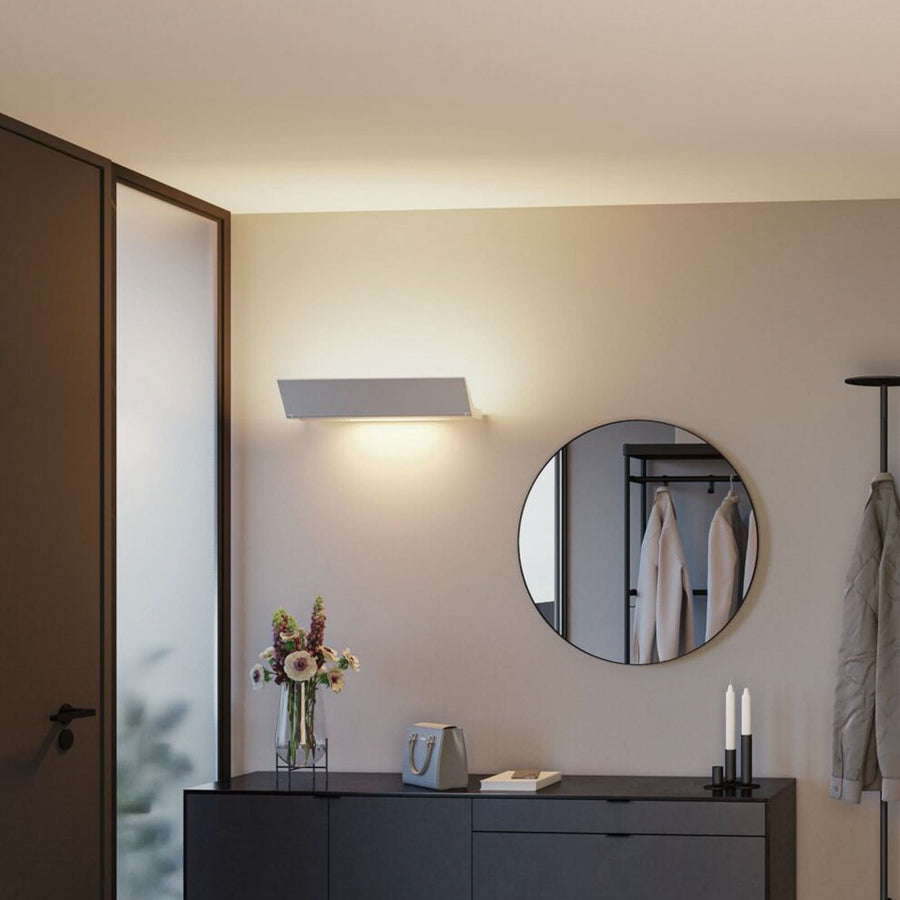Applique murale LED Ranva Lèche-mur 3-Step-dim en aluminium, blanc, hauteur 3,3 cm