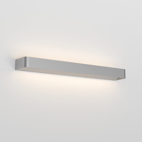 Applique murale LED Frame W3 2 en aluminium, argent, hauteur 4,8 cm