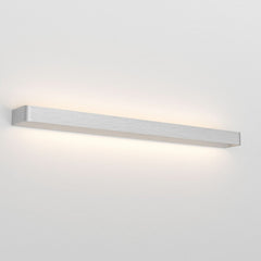 Applique murale LED Frame W4 3 en aluminium, nickel brossé, hauteur 4,8 cm