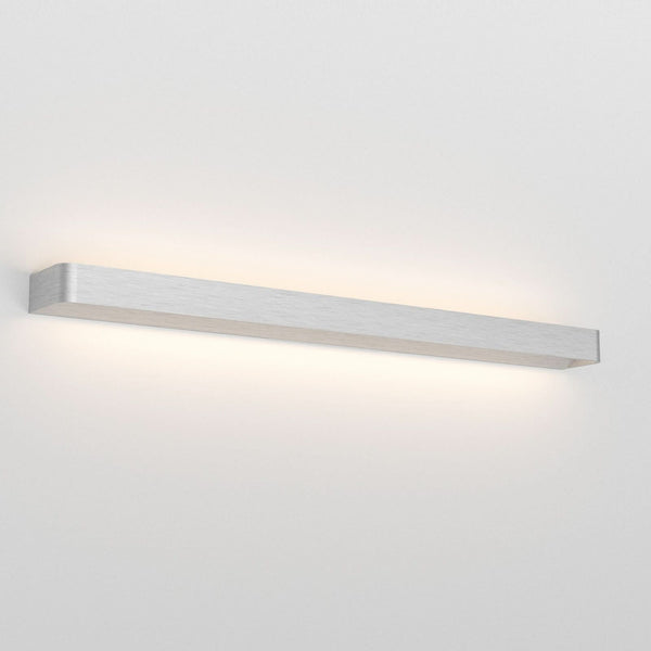 Applique murale LED Frame W4 3 en aluminium, nickel brossé, hauteur 4,8 cm