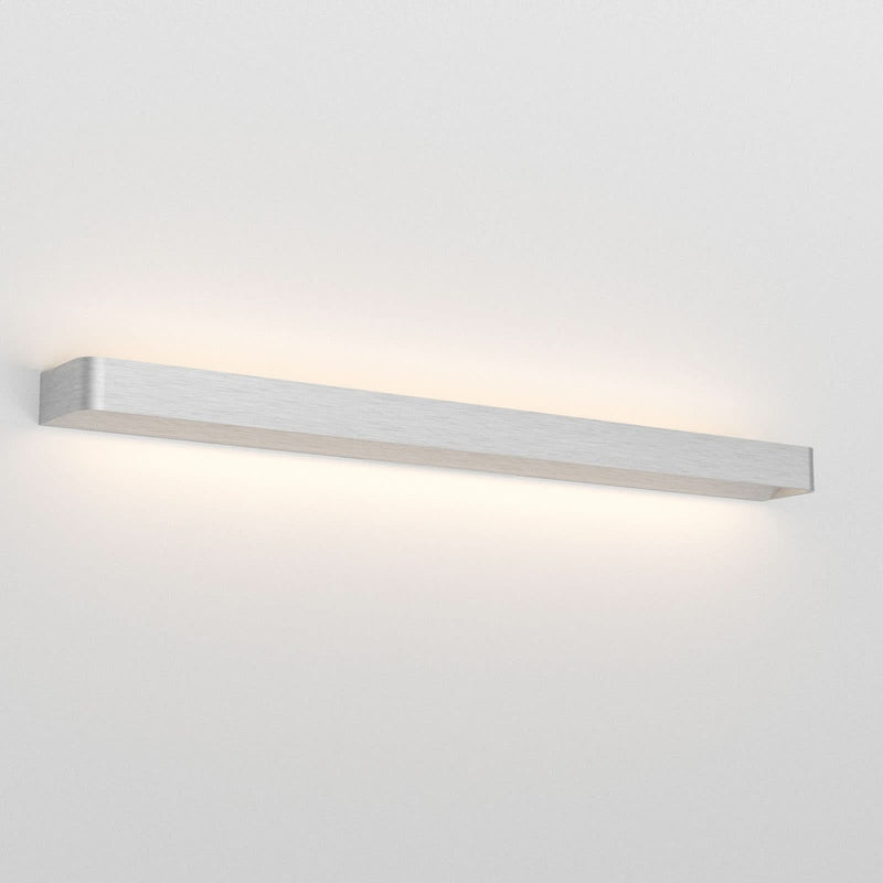 Applique murale LED Frame W4 3 en aluminium, nickel brossé, hauteur 4,8 cm