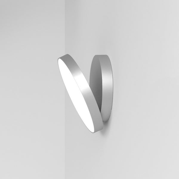 Applique murale LED Venere W1 3 en aluminium, argent, Ø 25 cm