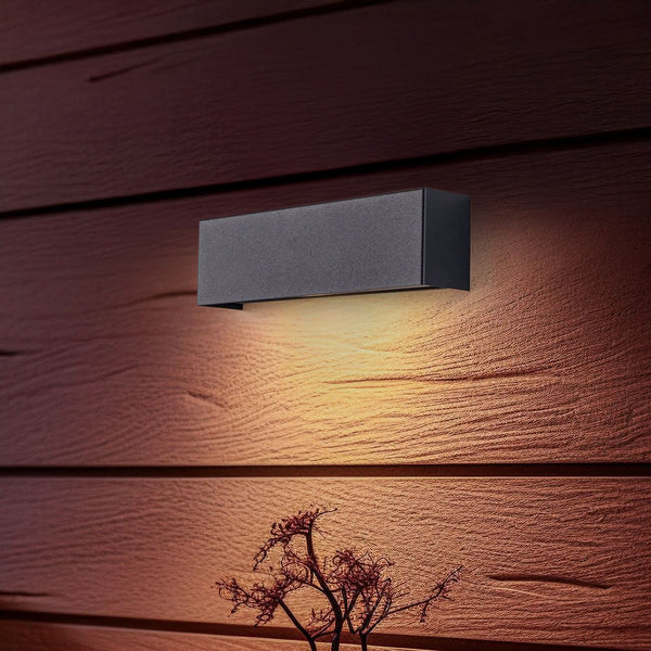 Applique murale Straight XS en acier, graphite, hauteur 7 cm