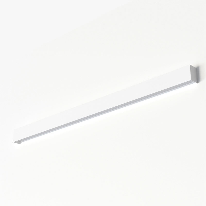 Applique murale Straight L en acier, blanc, hauteur 7 cm