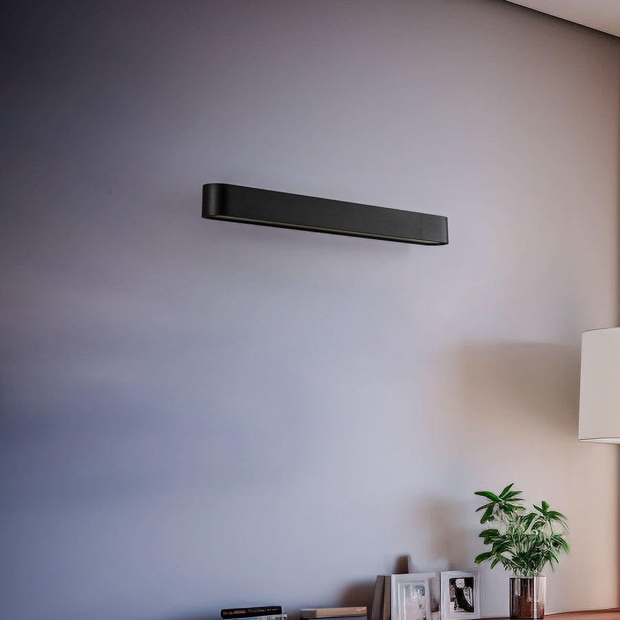 Applique murale Soft en aluminium, graphite, hauteur 6 cm, 3000 K, 11 W