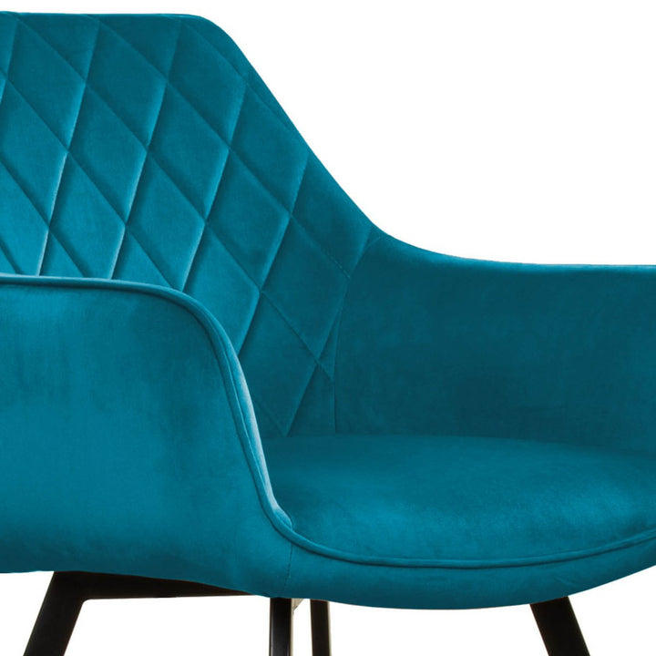 Chaise de Salle à Manger Velours Bleu Moderne | NOVA