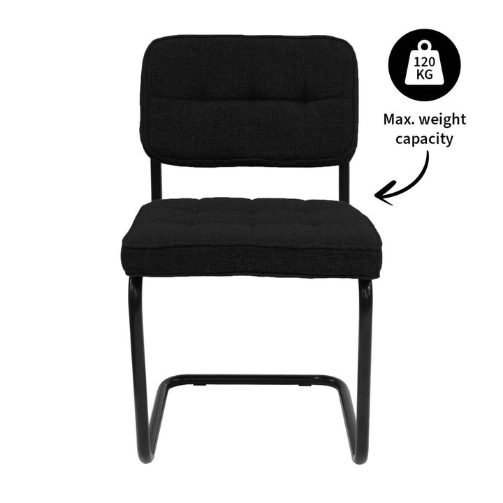 Chaise Ivy Revisitée Buisframe Noire Moderne | LUMI