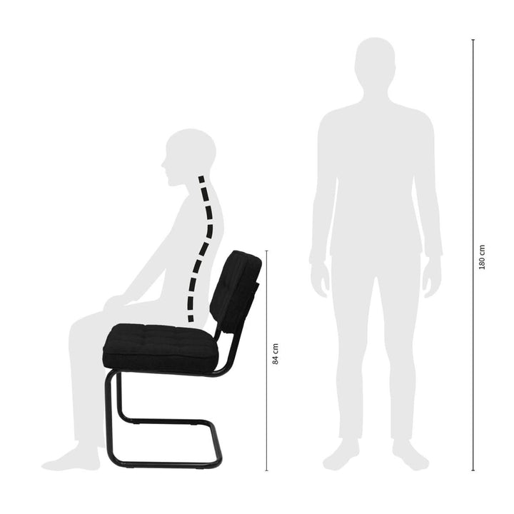 Chaise Ivy Revisitée Buisframe Noire Moderne | LUMI