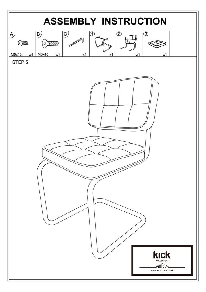 Chaise Ivy Revisitée Buisframe Noire Moderne | LUMI
