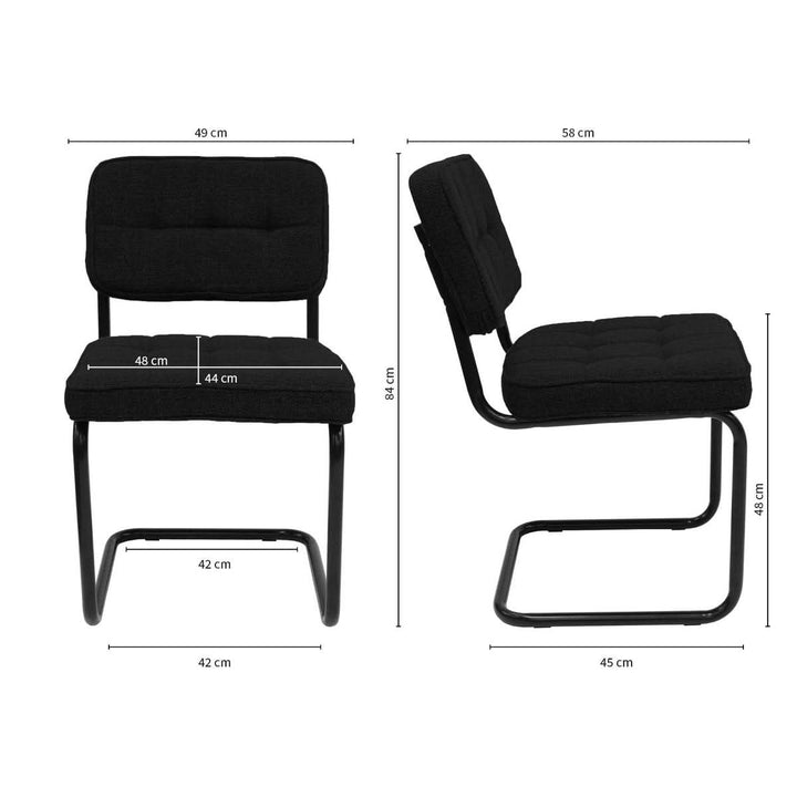 Chaise Ivy Revisitée Buisframe Noire Moderne | LUMI