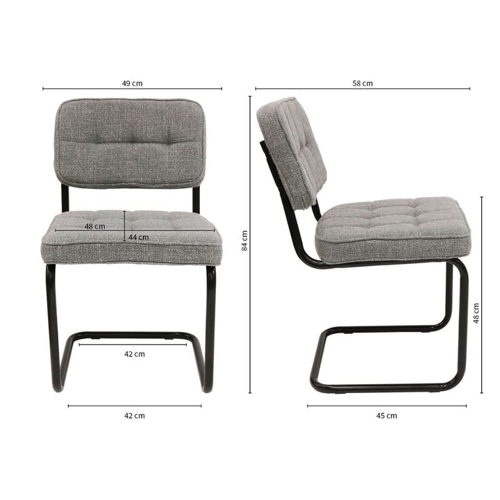 Chaise Ivy Buisframe Gris Moderne Confort Élégante | NOVA