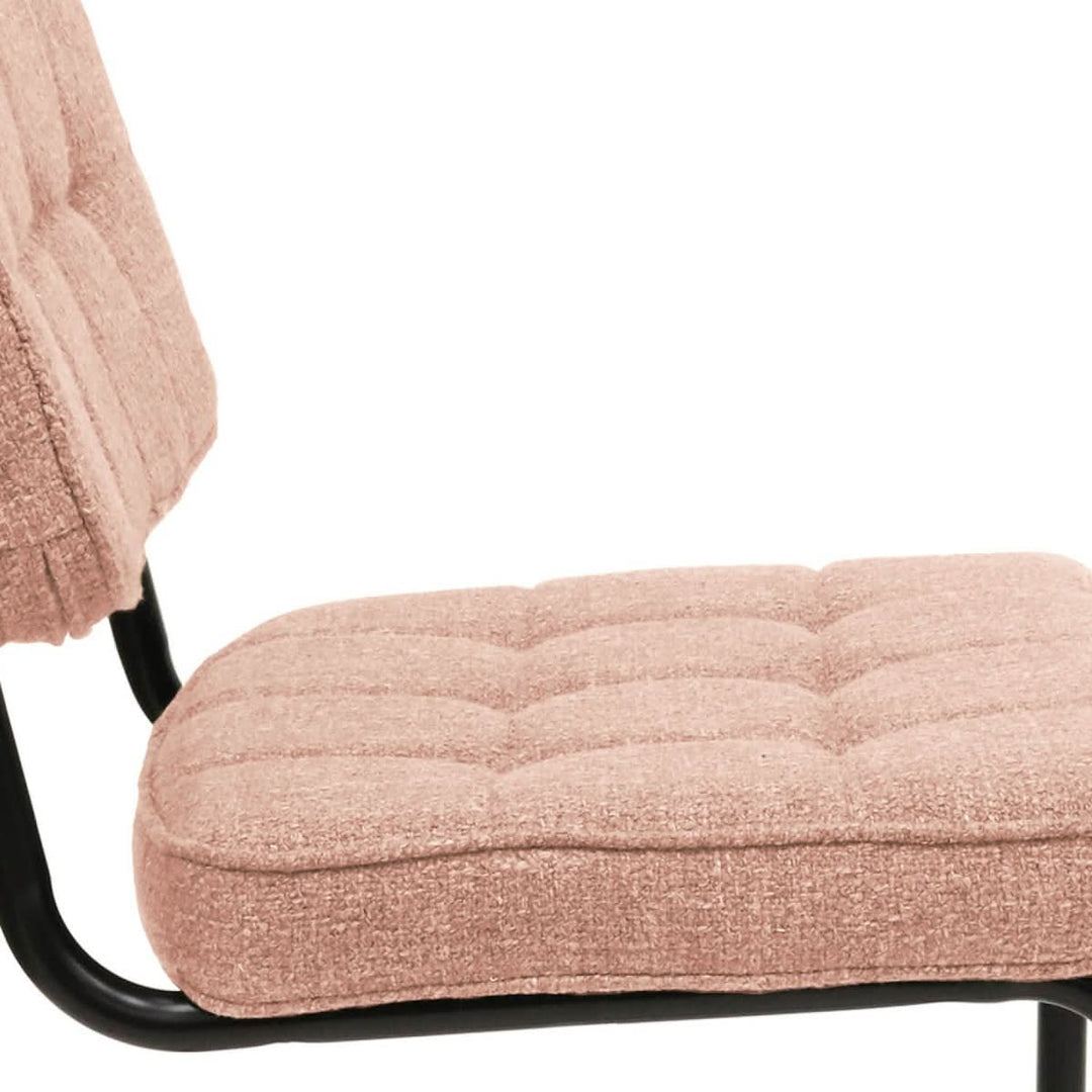 Chaise Design Ivy Revêt Coton Métal Noir Moderne Confort Élégante | NOVA