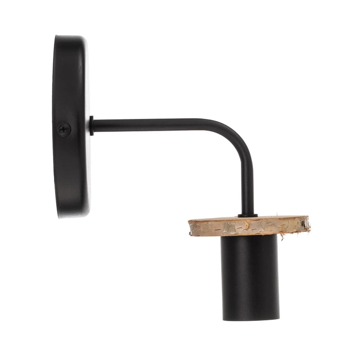 Applique murale Yorik en bois, noir, hauteur 20 cm