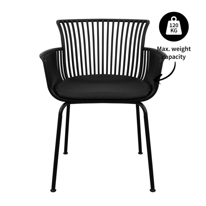 Chaise De Jardin Ergonomique Avec Repos Bras Et Assise PU Confortable | NOVA