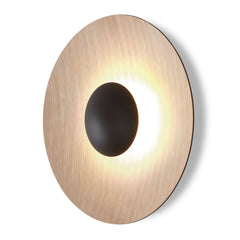 Applique murale LED Ginger 32C 32 en bois, chêne, Ø 32 cm