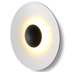 Applique murale LED Ginger 42C 42 en aluminium, noir et blanc, Ø 42 cm