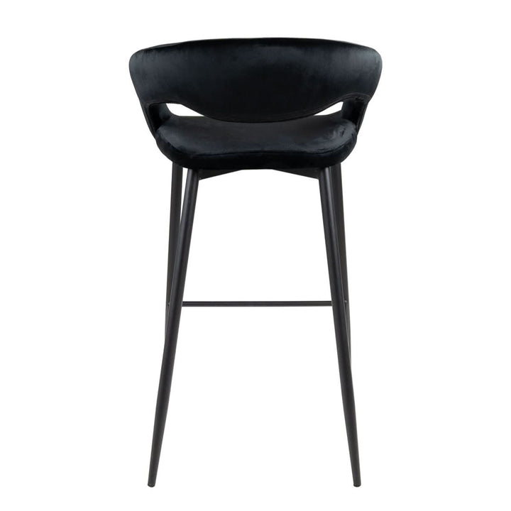 Tabouret de Bar Velours Noir Confort Moderne Élégant | LUNA