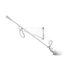 Applique murale 265 Small en laiton, blanc, hauteur 23,5 cm