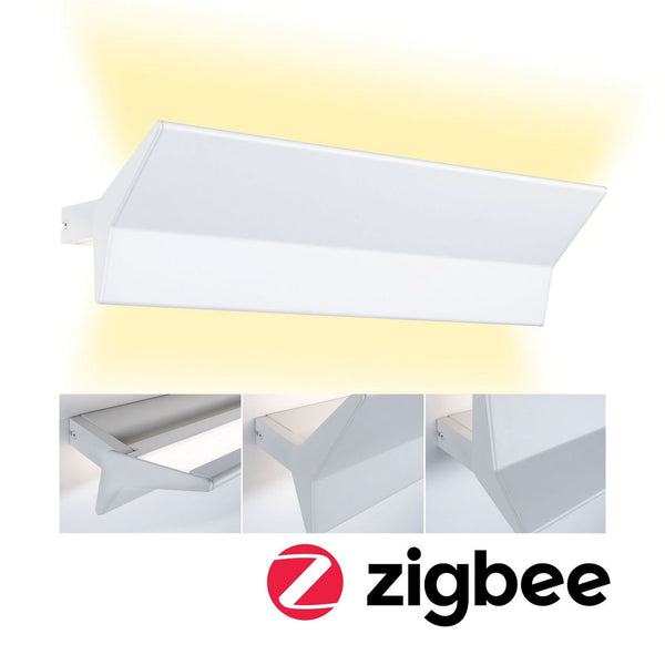 Applique murale LED Stine en aluminium, blanc mat, hauteur 17,1 cm