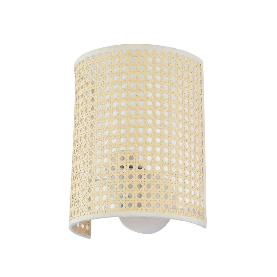 Applique murale Lautaro en bambou, beige, hauteur 25 cm