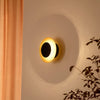 Applique murale LED Tiama en métal, noir et doré, Ø 20 cm