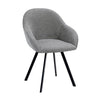 Fauteuil Pivotant Confort Gris Foncé Velours Moderne | OLAF