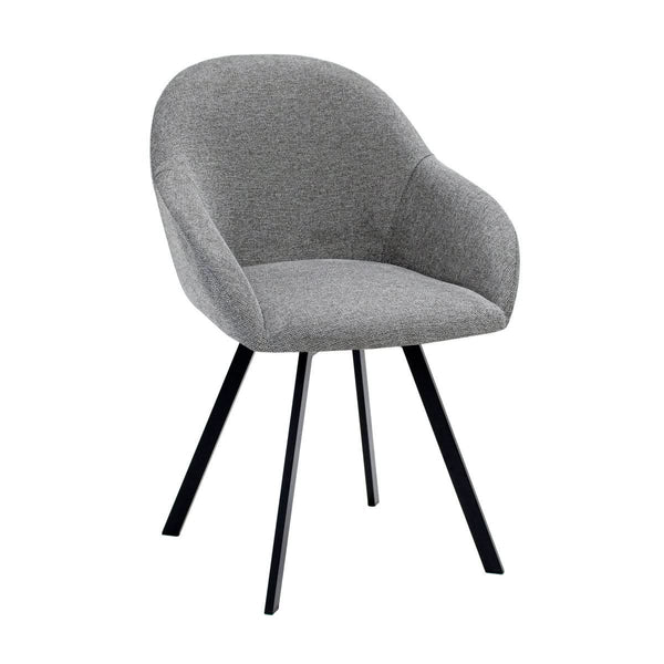 Fauteuil Pivotant Confort Gris Foncé Velours Moderne | OLAF