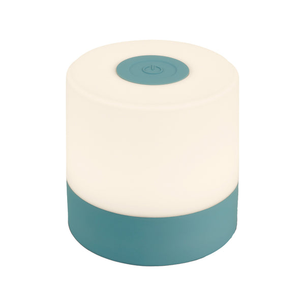 Lampe à poser d'extérieur LED rechargeable Smal, bleu et blanc, Ø 7 cm, IP44