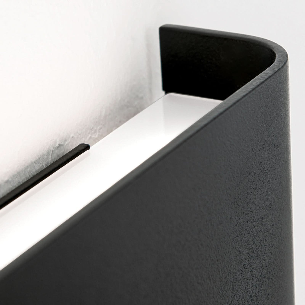 Applique murale LED Accent en aluminium, noir, hauteur 9 cm