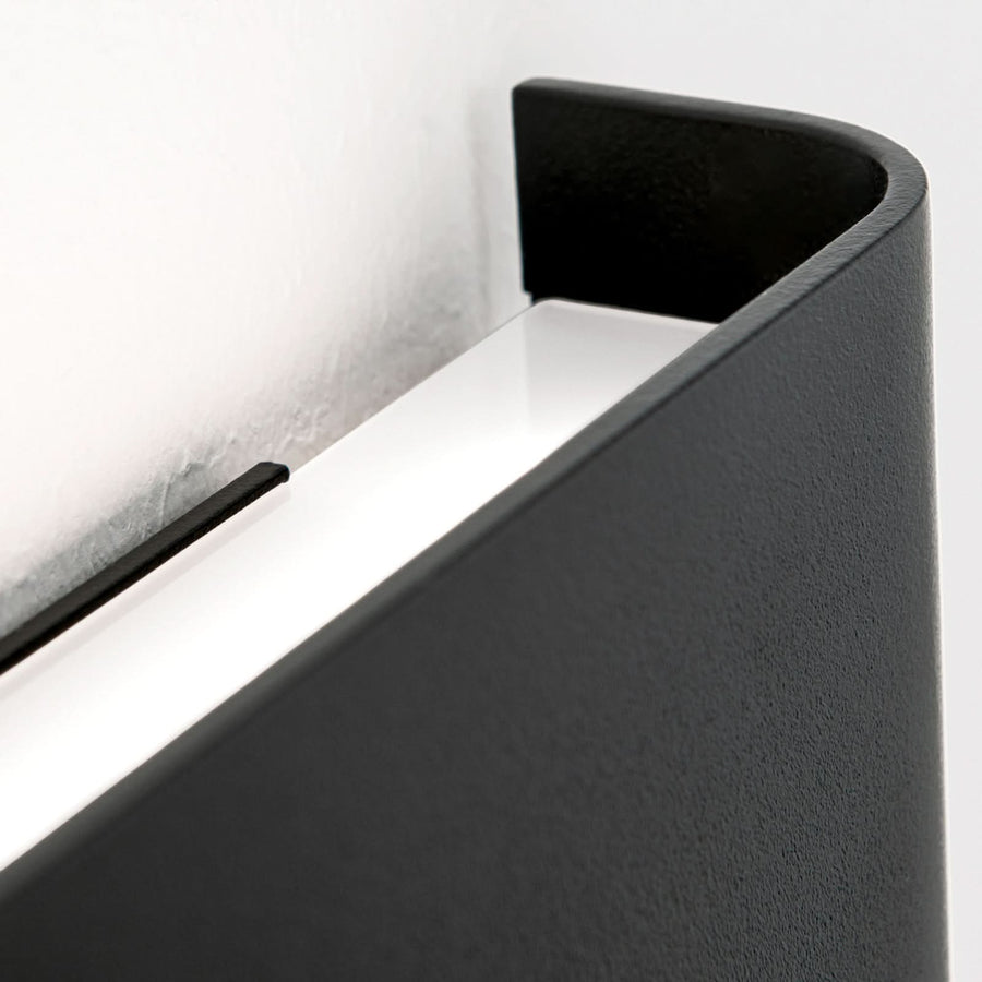 Applique murale LED Accent en aluminium, noir, hauteur 9 cm