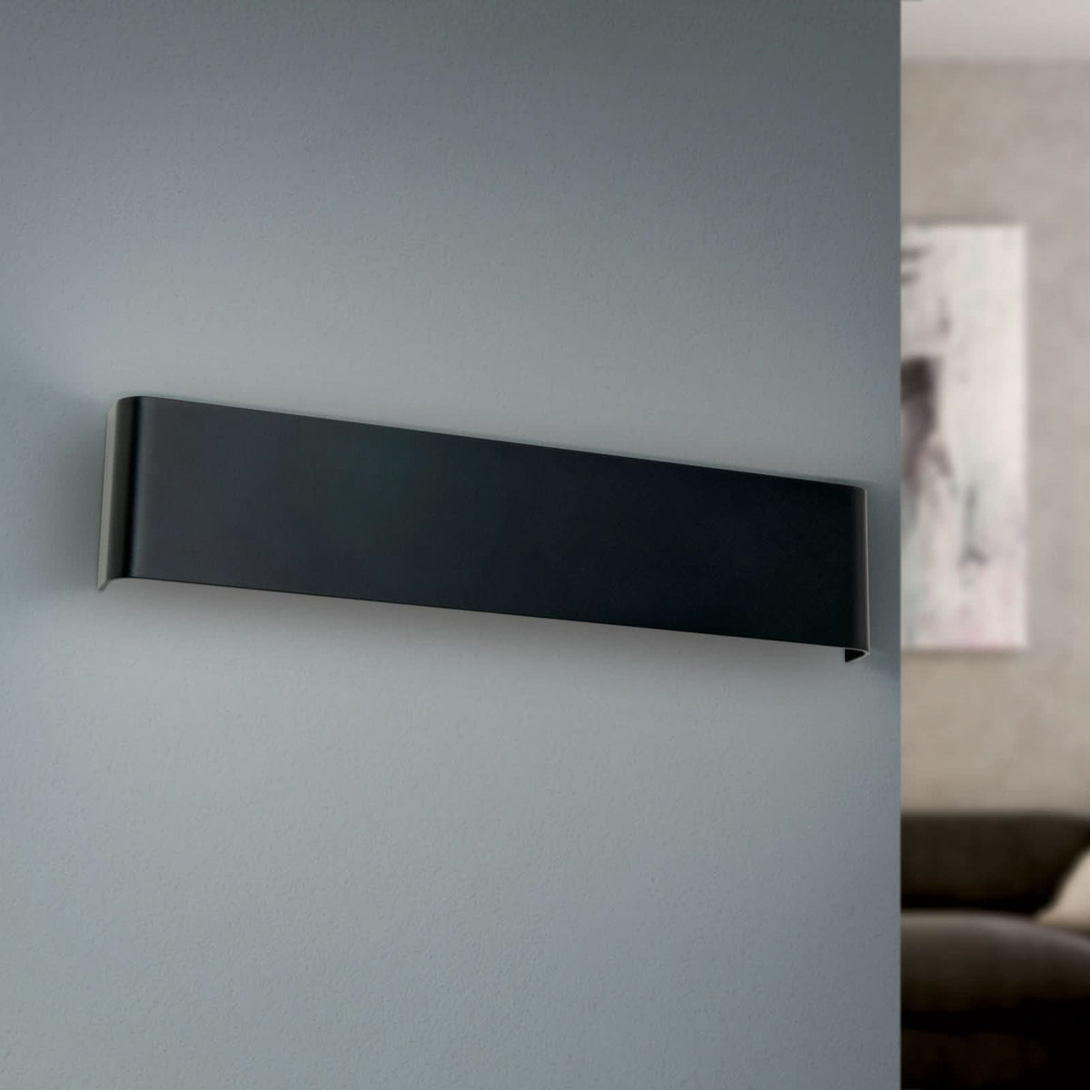Applique murale LED Accent en aluminium, noir, hauteur 9 cm