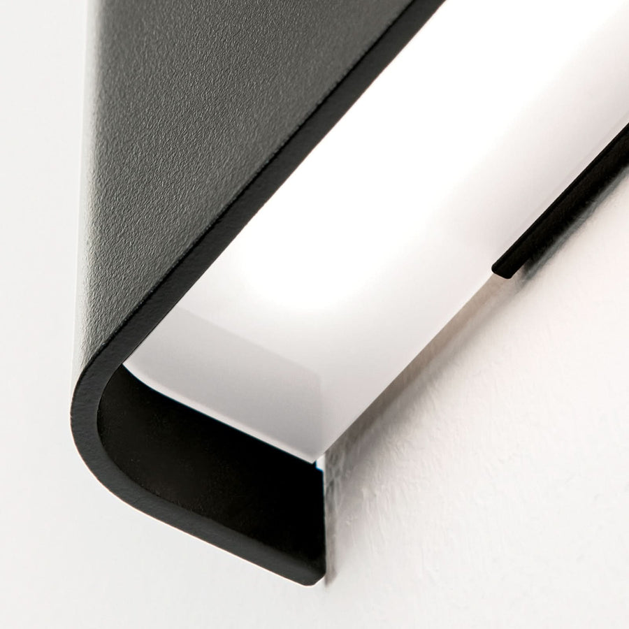 Applique murale LED Accent en aluminium, noir, hauteur 9 cm