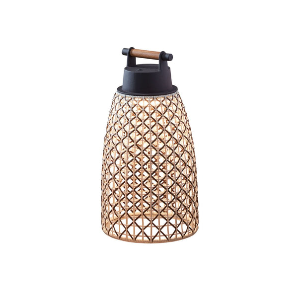Lampe à poser d'extérieur LED rechargeable Nans M/41/R, marron, IP54