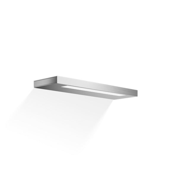 Applique murale LED Slim 34 N en aluminium, nickel et blanc mat, hauteur 2 cm, IP44