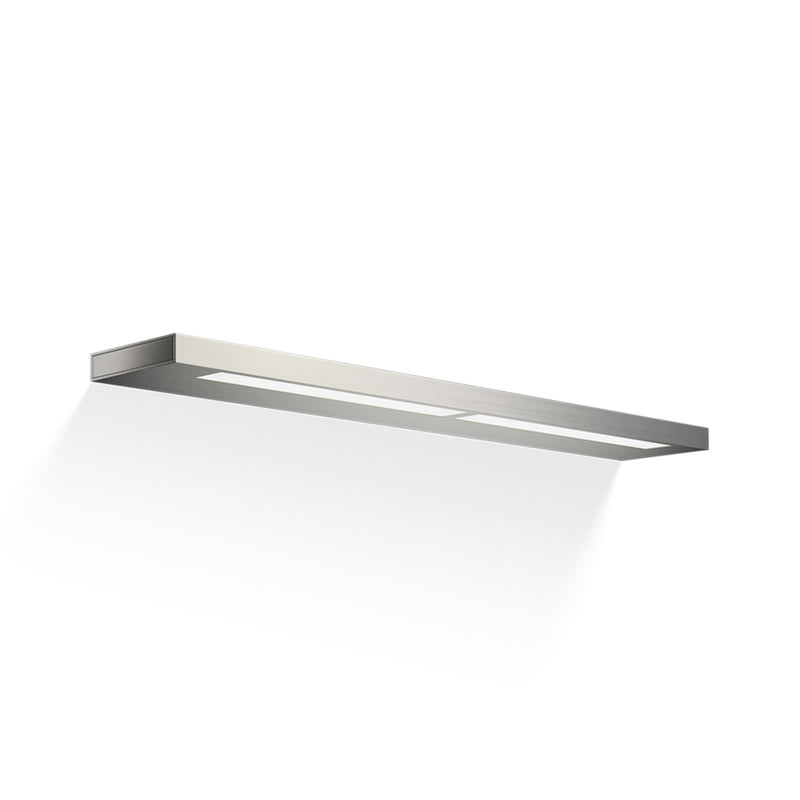 Applique murale LED Slim 60 N en aluminium, nickel et blanc mat, hauteur 2 cm, IP44