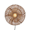 Applique murale Zanzibar en rotin, crème, Ø 40 cm