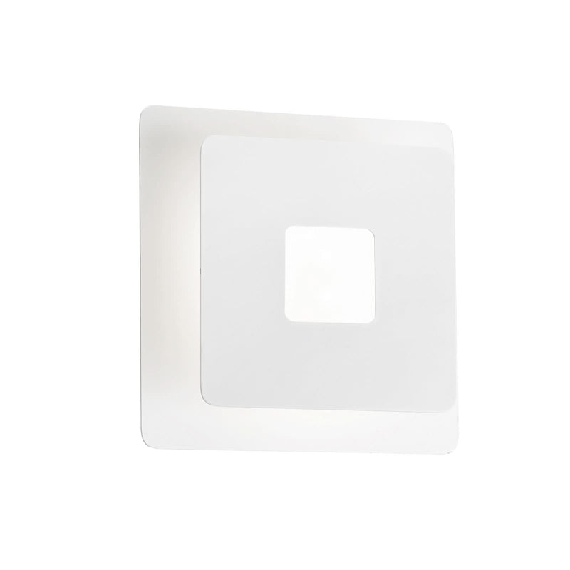 Applique murale LED Hennes en métal, blanc mat, hauteur 18 cm