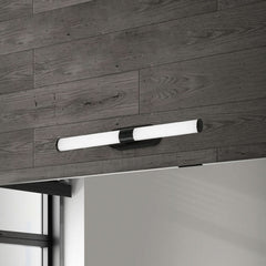 Applique murale Runt IP44, noir et blanc, hauteur 4,5 cm, IP44