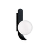 Applique murale Polina en verre, noir et blanc, hauteur 25,5 cm