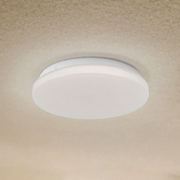 Plafonnier d'extérieur LED Kirkola en métal, blanc, Ø 26 cm, IP44, 4000 K