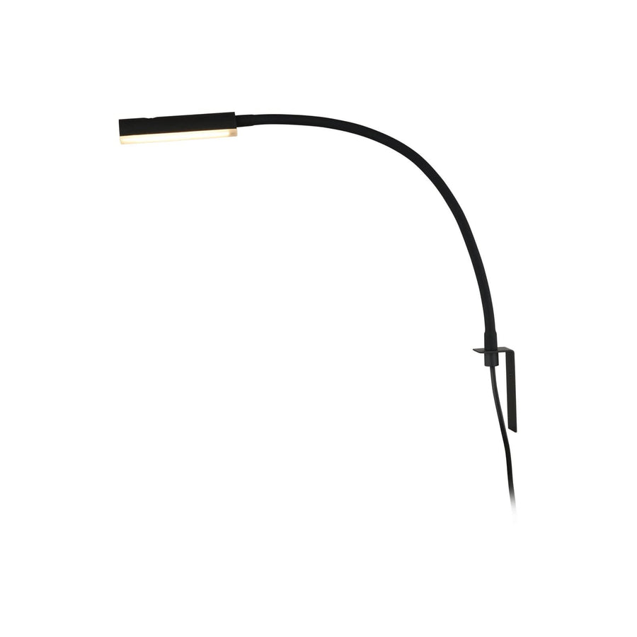 Applique murale LED Flexola en métal, noir, hauteur 58 cm